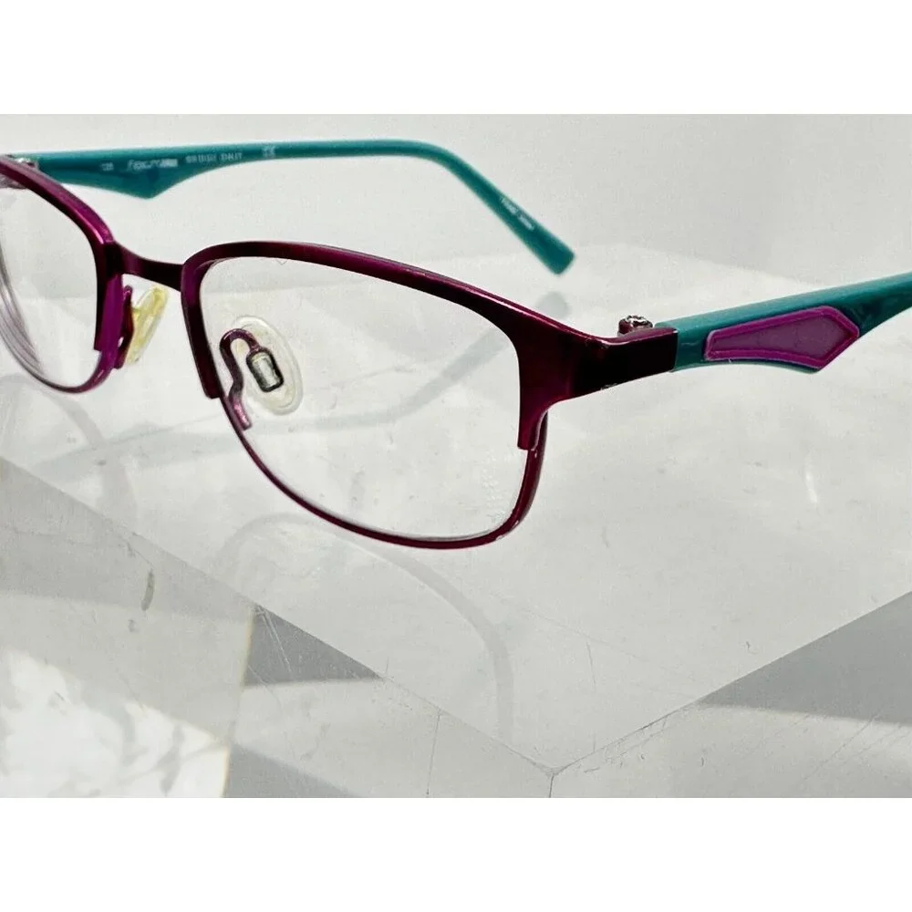 Flexon Kids Eyeglasses Frames VIRGO 664 Blue Purple Rectangular 45-18-125 (K)